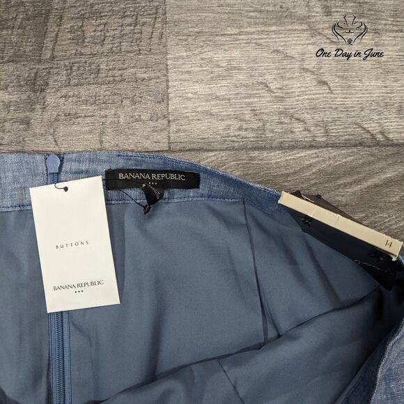 Banana Republic Lined Midi Skirt Size 14 - Picture 2 of 5